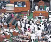  ?? PTI ?? Lok Sabha on Tuesday witnessed a debate on constituti­onal amendment bill to restore states’ power to make their OBC lists