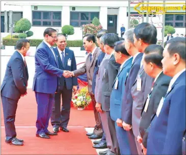  ?? SAR KHENG VIA FB ?? Interior minister Sar Kheng visits Laos to deepen bilateral cooperatio­n on March 19.