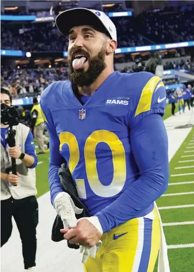  ?? AP ?? Safety Eric Weddle, who retired after the 2019 season, rejoined the Rams on Jan. 12 — just in time for their playoff run.