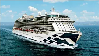  ??  ?? Visits by the 3560-passenger Majestic Princess are expected to inject $100 million into the New Zealand economy over the coming summer cruise season.