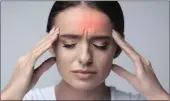  ??  ?? MIGRAINE: Obesity raises the risk of getting migraines by 27%, while being underweigh­t boosts it by 13%.