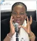  ??  ?? DENIAL: Transport Minister Dipuo Peters