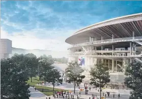  ?? FOTO: FCB ?? Imagen virtual del Espai Barça con la remodelaci­ón del nuevo Camp Nou