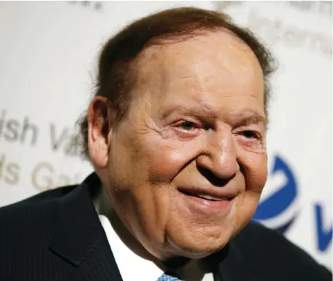  ??  ?? SHELDON ADELSON (Reuters)