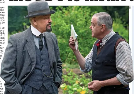  ??  ?? CRIMINALLY BAD: John Malkovich, as Poirot, with Kevin McNally in the BBC’s adaptation of The ABC Murders