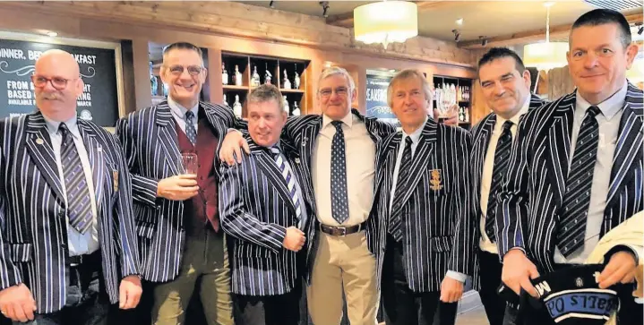  ??  ?? Macclesfie­ld RUFC representa­tives at Alnwick