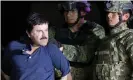  ??  ?? Joaquin ‘El Chapo’ Guzmán in custody in Mexico City in January 2016. Photograph: Eduardo Verdugo/AP