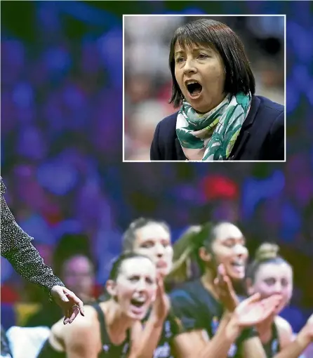  ?? GETTY IMAGES ?? New Zealand coach Noeline Taurua, main picture, has a huge admirer in Australian counterpar­t Lisa Alexander, inset, despite the Silver Ferns upsetting the Diamonds in the World Cup final.