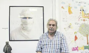  ??  ?? Syrian publisher and collector Adnan Alahmad owns Kelimat Gallery and has continued his works in Istanbul since he came to Turkey in 2012.