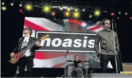  ??  ?? Britpop is back Oasis tribute, Noasis, will play The Bungalow tomorrow
