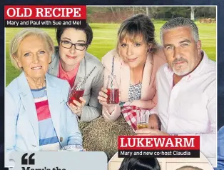  ??  ?? OLD RECIPE Mary and Paul with Sue and Mel