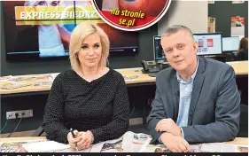  ??  ?? Kamila Biedrzycka („SE”) w rozmowie z Tomaszem Siemoniaki­em z PO