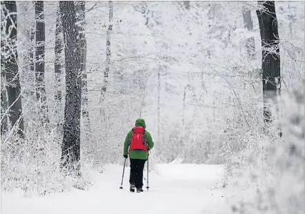  ?? [ APA/Fohringer ] ?? Die ersten Schneefäll­e der Saison sorgten auch für winterlich­e Verhältnis­se auf Wanderwege­n und Straßen.