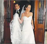  ?? CP PHOTO ?? Ben Mulroney and his bride Jessica Brownstein leave St. Patrick’s Bascilica in Montreal after their wedding ceremony in 2008.