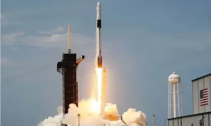  ?? Photograph: Joe Raedle/Getty Images ?? Not rocket science? SpaceX Falcon 9 with the manned Crew Dragon spacecraft attached takes off from Cape Canaveral, Florida last year.