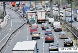  ??  ?? Traffic on the M66