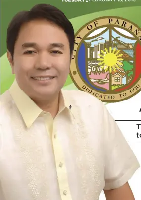  ??  ?? HON. EDWIN L. OLIVAREZ City Mayor