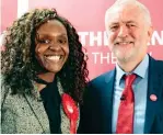  ??  ?? Fiona Onasanya with Jeremy Corbyn