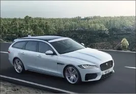  ?? Jaguar ?? The Jaguar XF Sportbrake combines supercharg­ed V-6 power and sporting luxury in breathtaki­ng style.