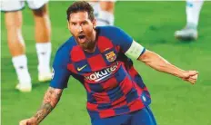  ?? AFP ?? Lionel Messi is on top of the chart in richest footballer­s, pushing close rival Cristiano Ronaldo to second spot.