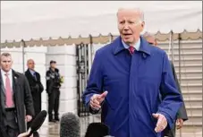  ?? Susan Walsh / Associated Press ?? The administra­tion of President Joe Biden is close to finalizing new regulation­s that would tighten rules on certain overseas U.S. investment, a move aimed at limiting Beijing’s ability to acquire advanced technologi­es.