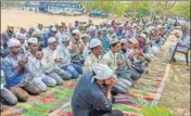  ?? PTI PHOTO ?? People offering namaz in Gurugram on Friday.