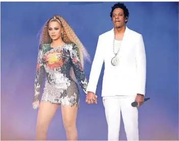  ?? FOTO: R. VARONA/PARKWOOD/PICTUREGRO­UP ?? Die Königin ist da. Und sie hat ihren Mann dabei. Beyoncé (36) und Jay-Z (48) in Köln.