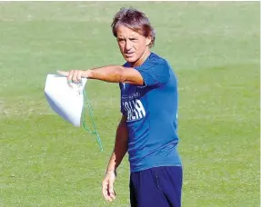  ??  ?? Mancini assumiu a seleção italiana em maio passado