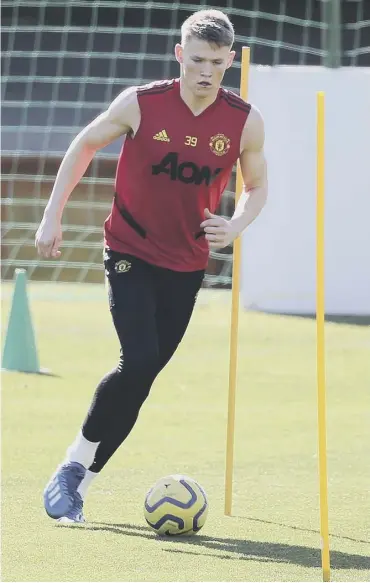  ?? PICTURE: MATTHEW PETERS/MANCHESTER UNITED ?? 0 Scott Mctominay steps up his recovery during Manchester United’s training in Spain yesterday.
