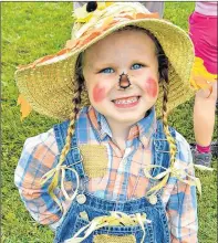  ?? DESIREE ANSTEY/ JOURNAL PIONEER ?? Summer Hankinson, 4, came all dressed up for the Scarecrow Festival.