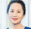  ?? FOTO: DPA ?? Meng Wanzhou, Finanzvors­tändin von Huawei.