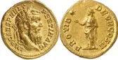  ?? ?? Pertinax, 193. Aureus. Very rare. About extremely fine. Estimate: 20,000 euros. Hammer price: 40,000 euros