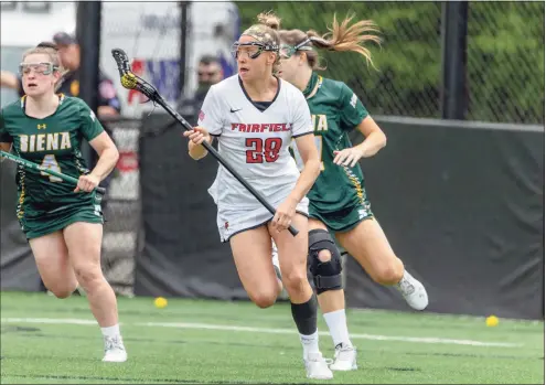  ?? Peter McLean / Fairfield University Athletics ?? Maggie Reynolds has helped lead the Fairfield women's lacrosse team to the NCAA tournament.