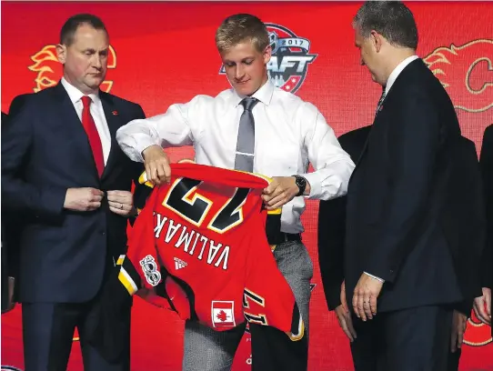  ?? BRUCE BENNETT/GETTY IMAGES ?? Juuso Valimaki, selected by the Calgary Flames in this year’s NHL draft, is “a workhorse defenceman,” according to Craig Button, TSN’s director of scouting.