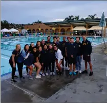  ?? Kevin Nielsen/Canyons Aquatics ?? The Canyons Aquatic Swim Club earned Bronze Medal Status in the USA Swimming Club of Excellence Program after nine swimmers qualified for the 2019 West Speedo Junior National Championsh­ips in late December.