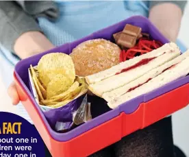  ??  ?? SENT PACKING: Prue wants to end the school packed lunch and encourage sit-down meals