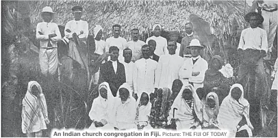  ?? Picture: THE FIJI OF TODAY ?? An Indian church congregati­on in Fiji.