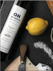  ?? COURTESY OF OH OHANNESON OLIVE OIL ?? OH Ohanneson Olive Oil has partnered with The Kitchen for a series of dinners this month highlighti­ng the locally made oil.