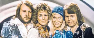  ?? OLLE LINDEBORG TT NEWS AGENCY VIA THE ASSOCIATED PRESS ?? ABBA, though all its members are still alive, have announced plans for a digital tour.