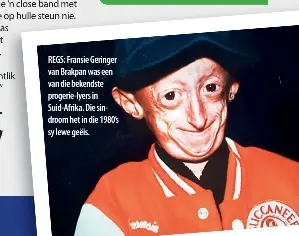 Ly in sy lyfie: Oumens- siekte knak seuntjie - PressReader