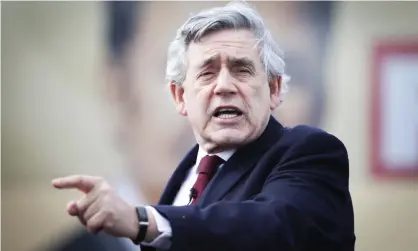  ?? Photograph: Ewan Bootman/NurPhoto/Rex/Shuttersto­ck ?? Gordon Brown: ‘No country in recent times is suffering from such “universal poverty” in the way that Afghanista­n may do.’