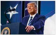  ??  ?? President Donald Trump speaks to the 2020 Council for National Policy Meeting on Friday in Arlington, Va. The Democrats argued at their convention that Trump is unfit to lead the country for another four years.