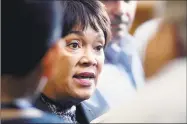  ?? Arnold Gold / Hearst Connecticu­t Media ?? New Haven Mayor Toni Harp speaks with the media in July.