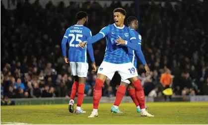  ?? Photograph: Jason Brown/ProSports/Shuttersto­ck ?? Kusini Yengi scored twice as Portsmouth stayed clear at the top of League One.