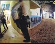  ?? Los Angeles County Sheriff’s Department ?? THE BODY CAMERA video shows that the deputy shot the woman with a handgun instead of a Taser.