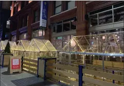  ?? SUBMITTED ?? Betts, a restaurant at East Ninth Street and Euclid Avenue in Cleveland, has heated greenhouse­s for groups of two to eight, perfect for a socially distancing Friendsgiv­ing brunch.
