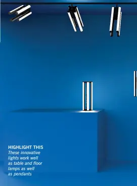  ??  ?? HIGHLIGHT THIS These innovative lights work well as table and floor lamps as well as pendants