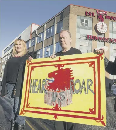  ??  ?? 0 Sean Clerkin picketed Tunnocks for ‘betraying’ it’s Scottish roots and made headlines in 2011 after forcing Iain Gray to seek refuge in a Glasgow sandwich shop