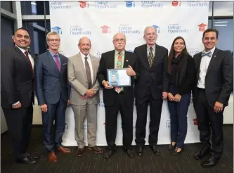  ?? Photo courtesy of Leroy Hamilton ?? College of the Canyons was recognized as a 2018 Champion of Higher Education for Excellence at the third annual Champions of Higher Education celebratio­n on Dec. 4 in Los Angeles.