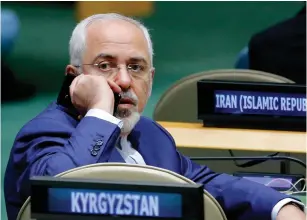  ??  ?? IRANIAN FOREIGN Minister Muhammad Zarif at the UN.